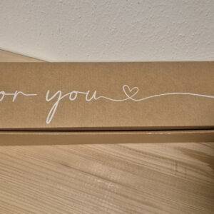 1er Weinkarton quer „For You“ – Geschenkverpackung für 1 Weinflasche