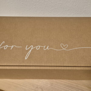 2er Weinkarton quer „For You“ – Geschenkverpackung für 2 Weinflaschen