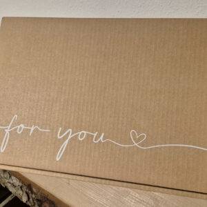 3er Weinkarton quer „For You“ – Geschenkverpackung für 3 Weinflaschen